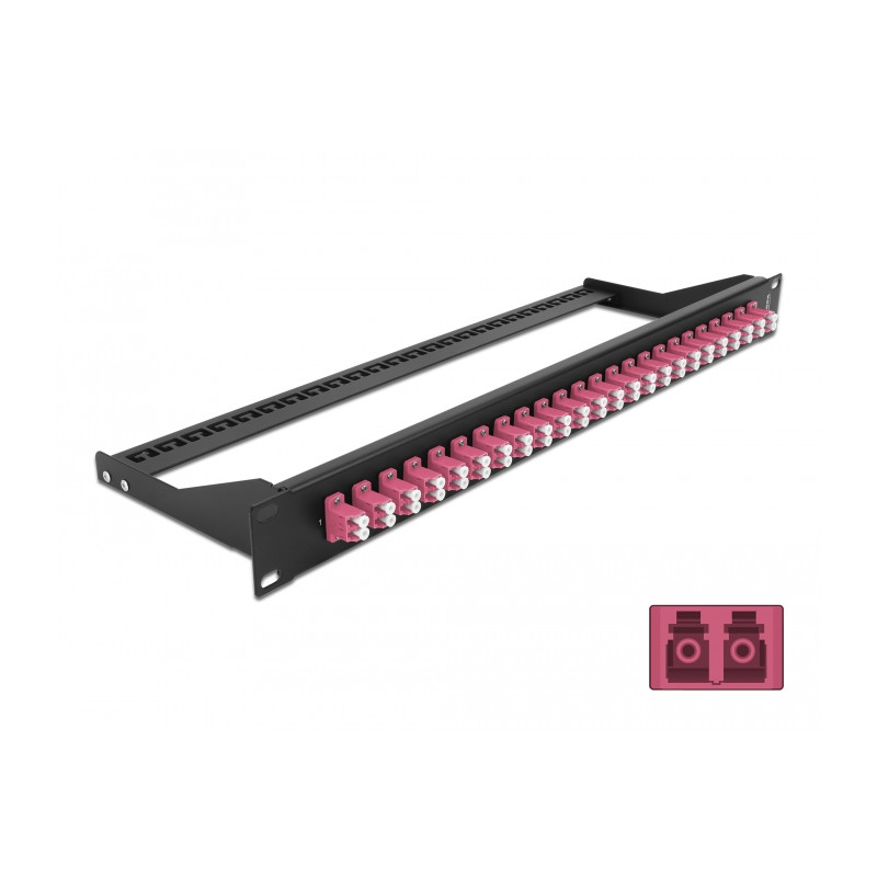 Delock 19″ LWL Patchpanel 24 Port LC Duplex violett
