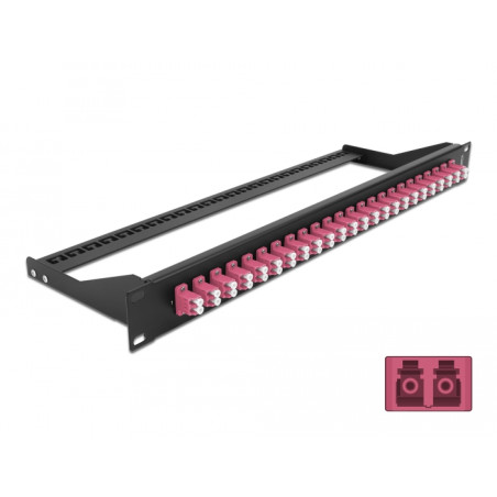 Delock 19″ LWL Patchpanel 24 Port LC Duplex violett