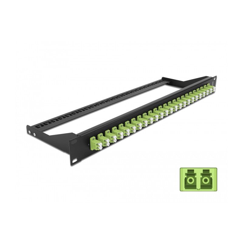 Delock 19″ LWL Patchpanel 24 Port LC Duplex lindgrün