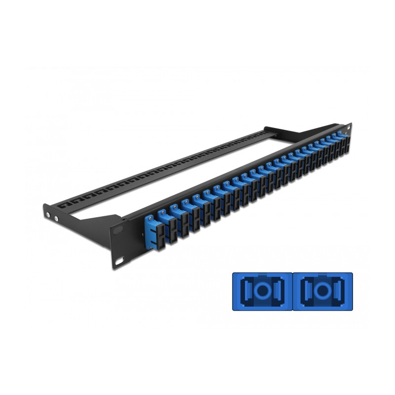 Delock 19″ LWL Patchpanel 24 Port SC Duplex blau