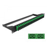 Delock 19″ LWL Patchpanel 24 Port SC Duplex grün