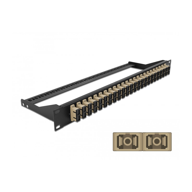 Delock 19″ LWL Patchpanel 24 Port SC Duplex beige