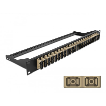 Delock 19″ LWL Patchpanel 24 Port SC Duplex beige