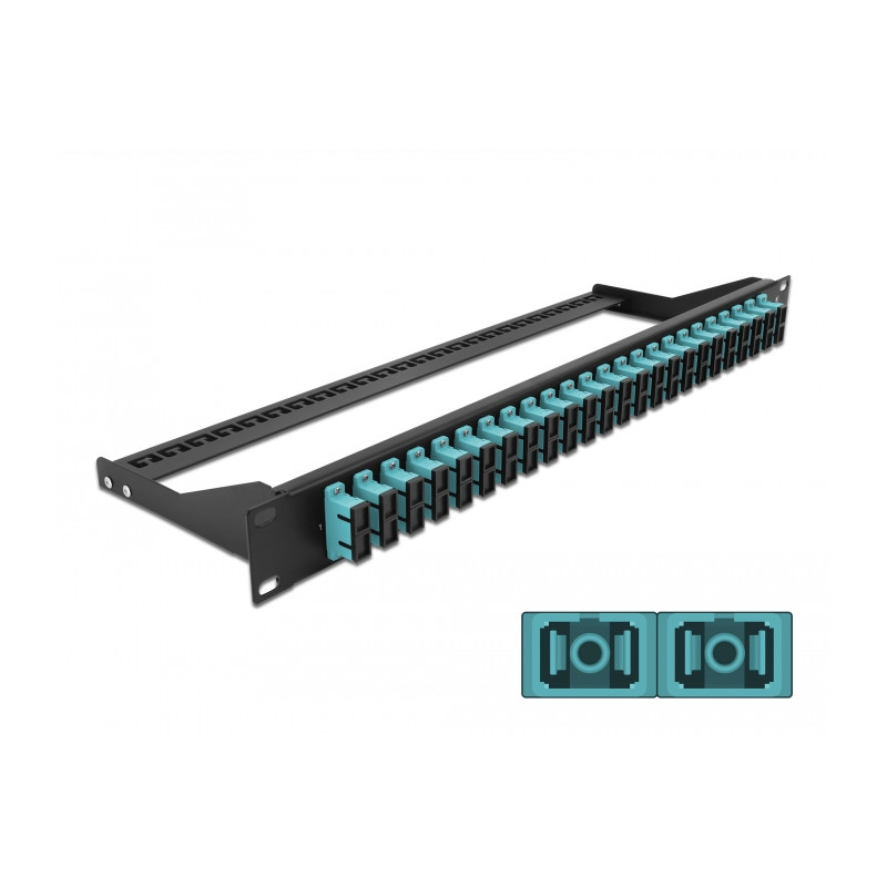 Delock 19″ LWL Patchpanel 24 Port SC Duplex aqua