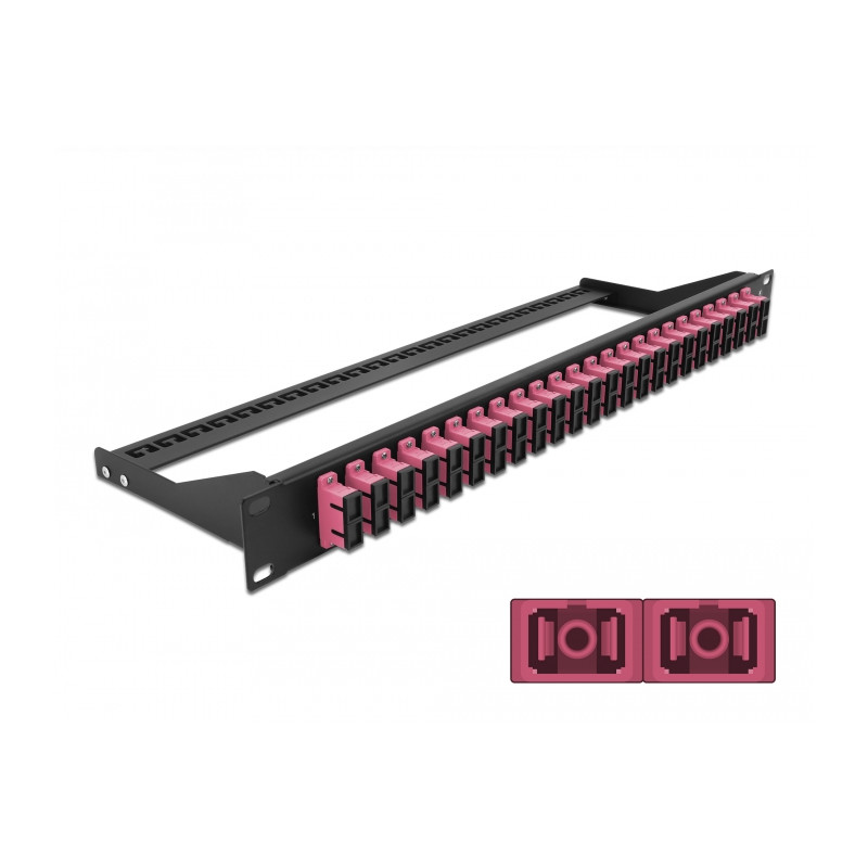 Delock 19″ LWL Patchpanel 24 Port SC Duplex violett
