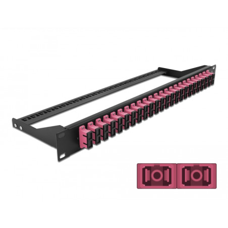 Delock 19″ LWL Patchpanel 24 Port SC Duplex violett