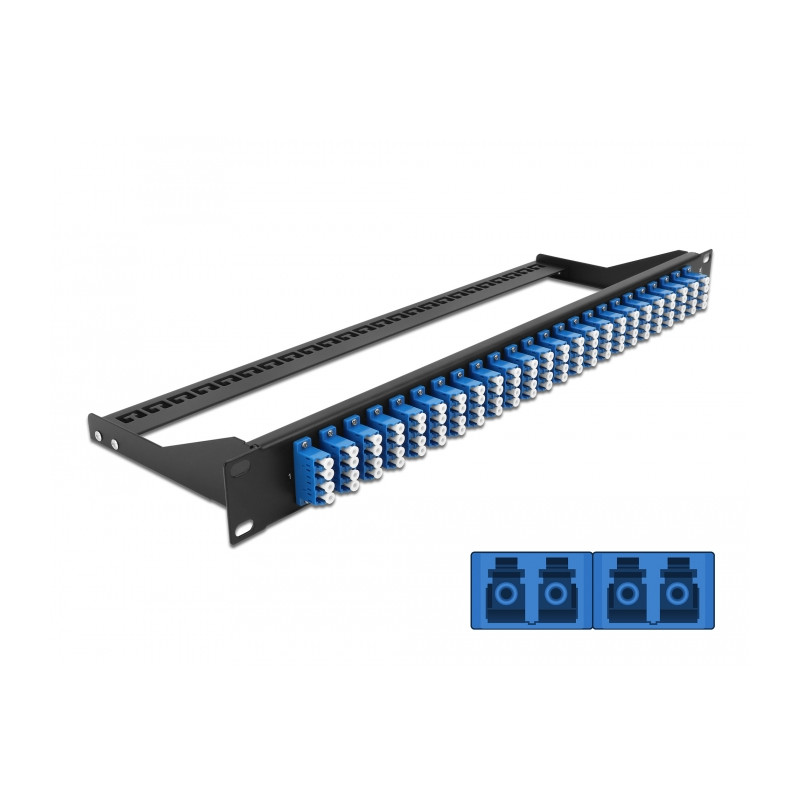 Delock 19″ LWL Patchpanel 24 Port LC Quad blau