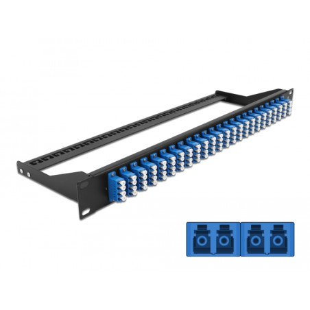 Delock 19″ LWL Patchpanel 24 Port LC Quad blau