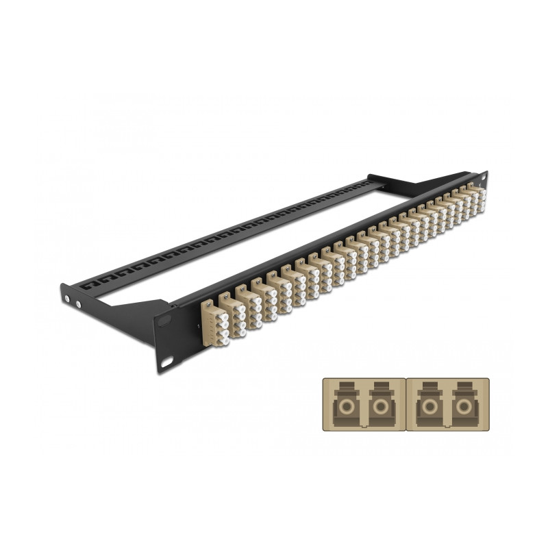 Delock 19″ LWL Patchpanel 24 Port LC Quad beige