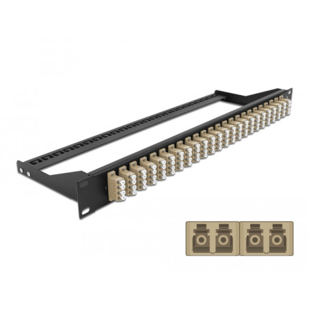 Delock 19″ LWL Patchpanel 24 Port LC Quad beige