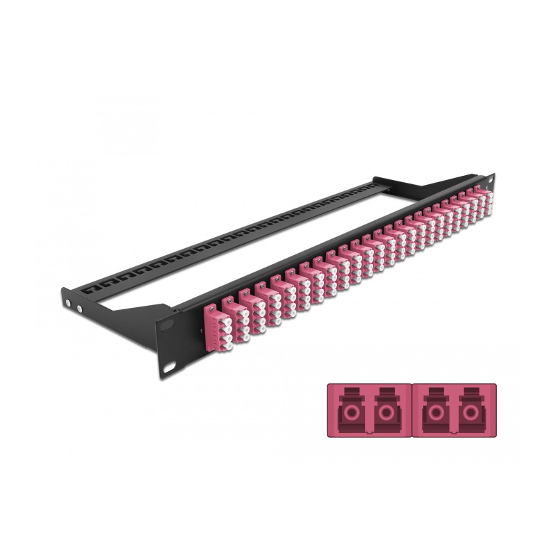 Delock 19″ LWL Patchpanel 24 Port LC Quad violett