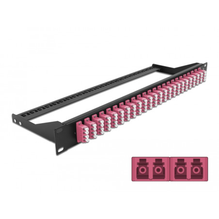 Delock 19″ LWL Patchpanel 24 Port LC Quad violett