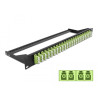 Delock 19″ LWL Patchpanel 24 Port LC Quad lindgrün