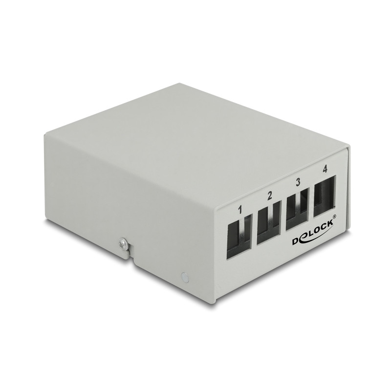 Delock Keystone Patchpanel 4 Port grau