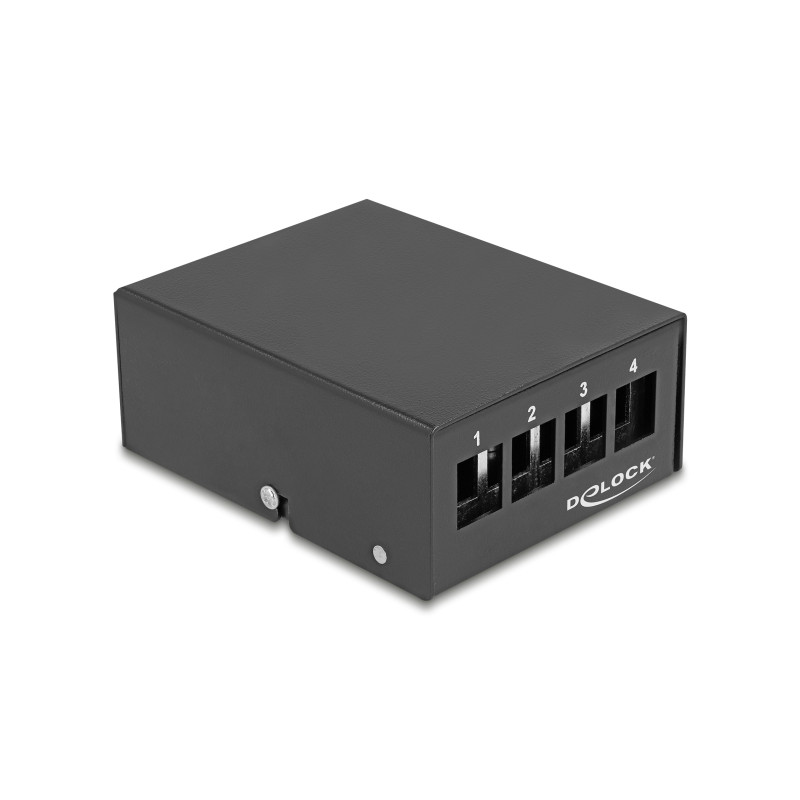 Delock Keystone Patchpanel 4 Port schwarz