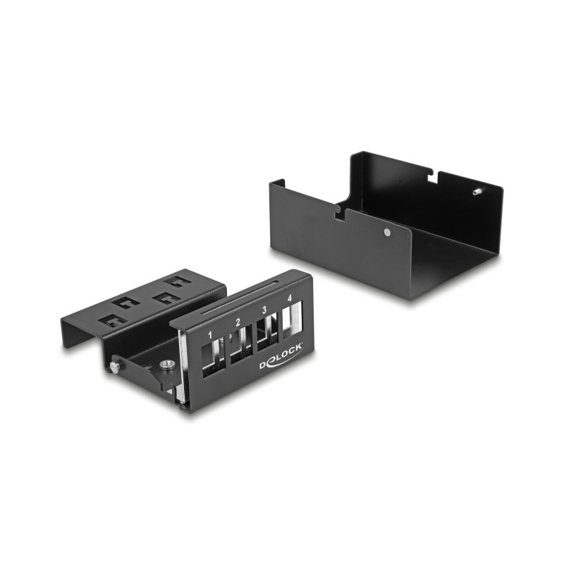 Delock Keystone Patchpanel 4 Port schwarz
