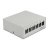 Delock Keystone Patchpanel 6 Port grau