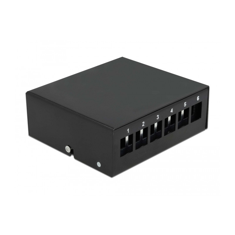 Delock Keystone Patchpanel 6 Port schwarz