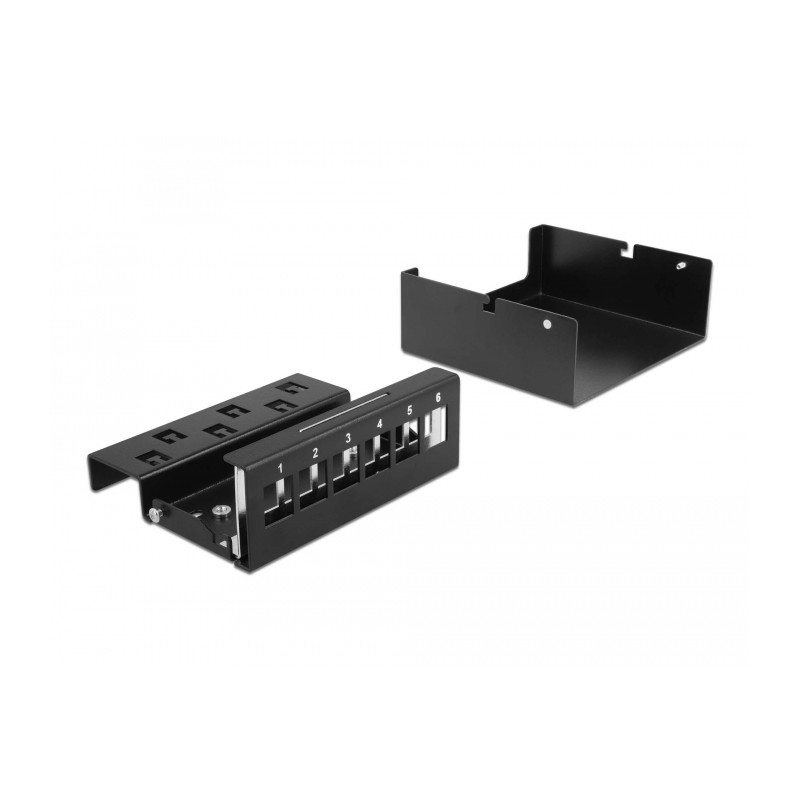 Delock Keystone Patchpanel 6 Port schwarz