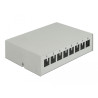 Delock Keystone Patchpanel 8 Port grau