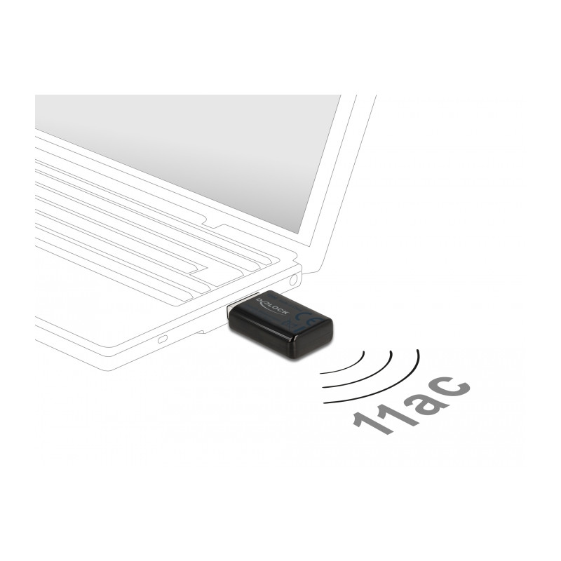 Delock USB Dualband WLAN ac/a/b/g/n Micro Stick 867 + 300 Mbps