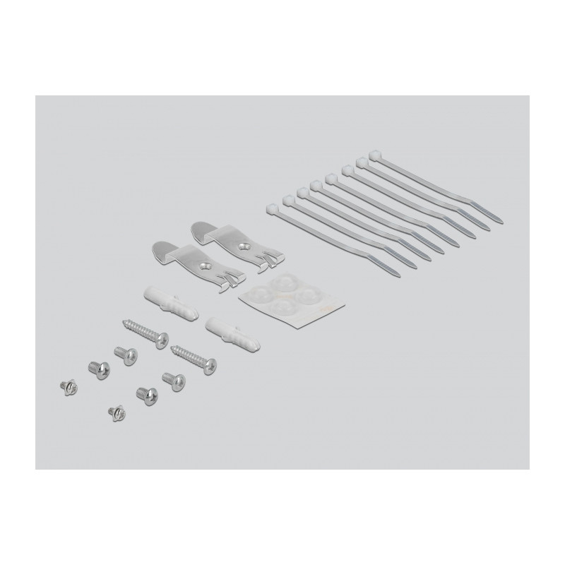 Delock Keystone Patchpanel 8 Port grau