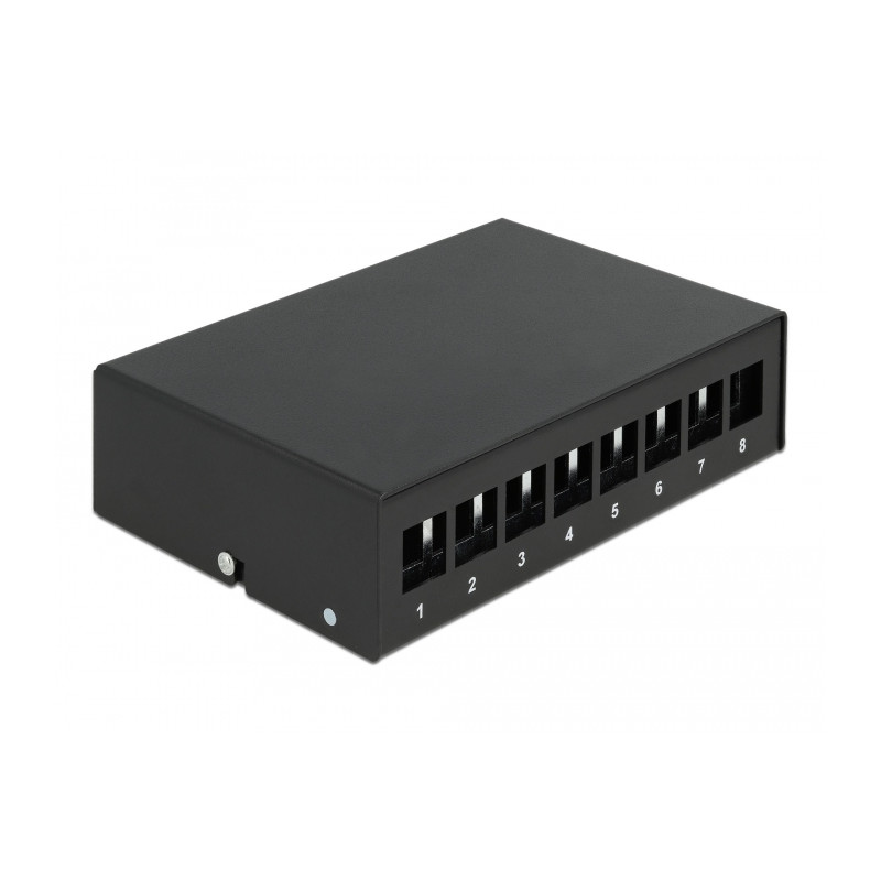 Delock Keystone Patchpanel 8 Port schwarz