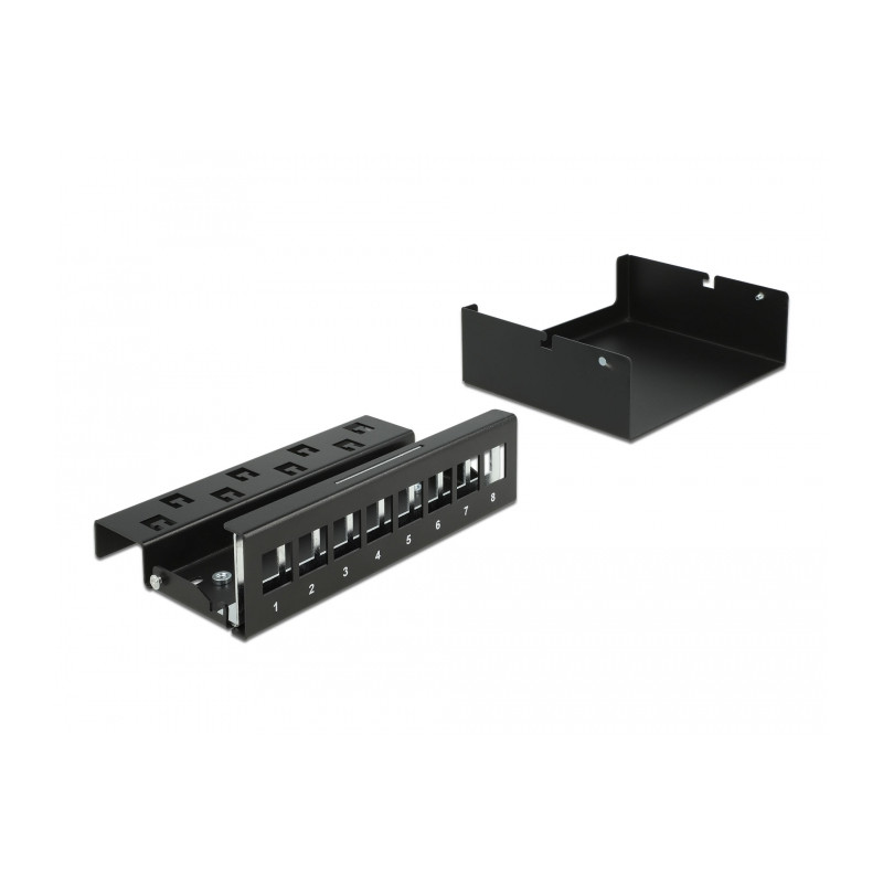 Delock Keystone Patchpanel 8 Port schwarz