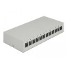 Delock Keystone Patchpanel 12 Port grau