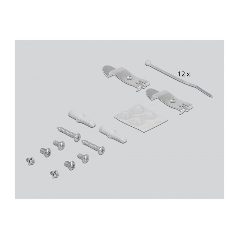 Delock Keystone Patchpanel 12 Port grau
