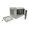 Delock 10″ Netzwerkschrank mit Glastür 4 HE grau
