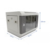 Delock 10″ Netzwerkschrank mit Glastür 4 HE grau