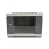 Delock 10″ Netzwerkschrank mit Glastür 4 HE grau