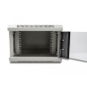 Delock 10″ Netzwerkschrank mit Glastür 4 HE grau