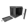 Delock 10″ Netzwerkschrank mit Glastür 6 HE schwarz