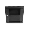 Delock 10″ Netzwerkschrank mit Glastür 6 HE schwarz