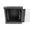 Delock 10″ Netzwerkschrank mit Glastür 6 HE schwarz