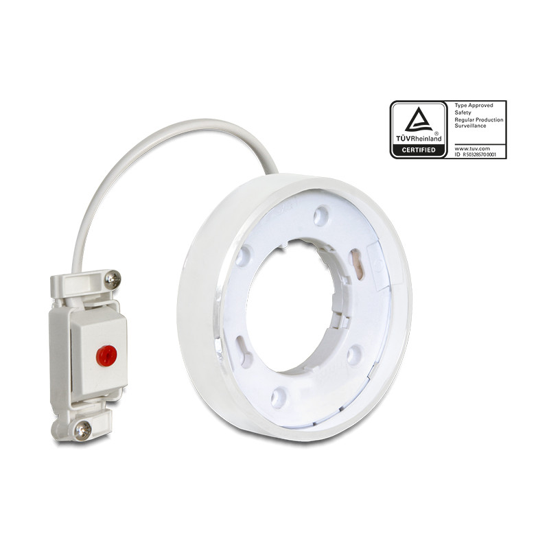 Delock GX53 Aufbaufassung rund Typ F weiß
