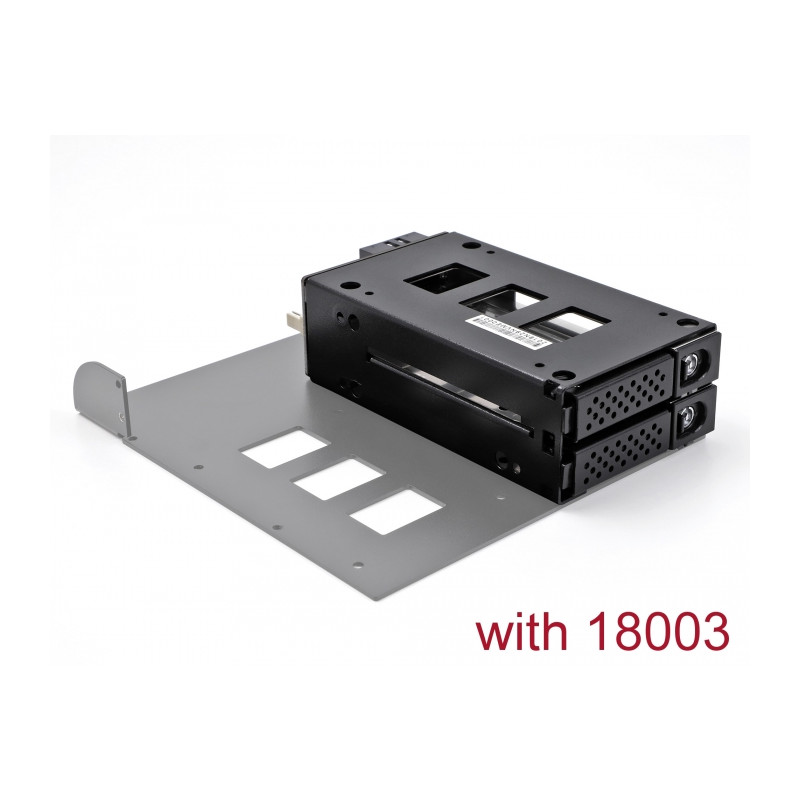 Delock Slim Bay Wechselrahmen für 2 x 2.5″ U.2 NVMe SSD mit 5.25″ Rahmen