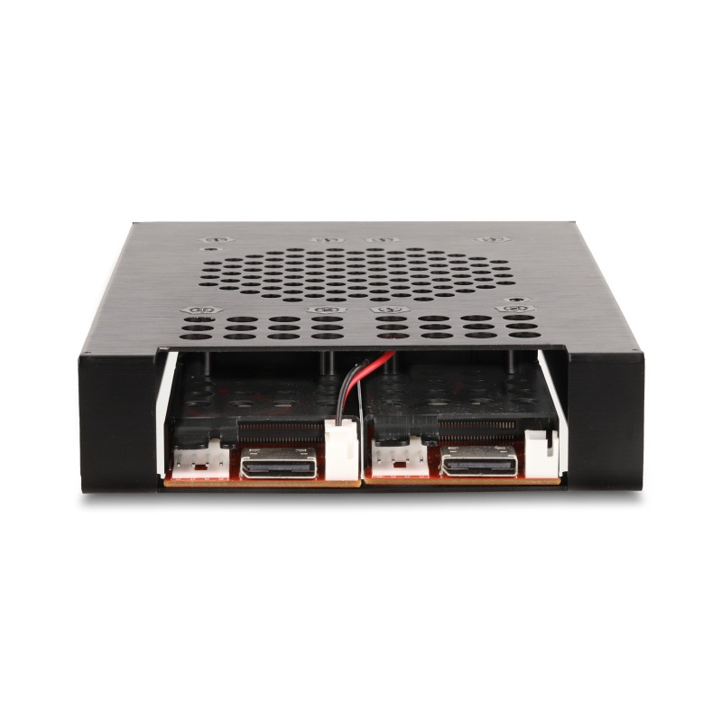 Delock 3.5″ Wechselrahmen für 2 x M.2 NVMe SSD mit OcuLink SFF-8612 Anschluss