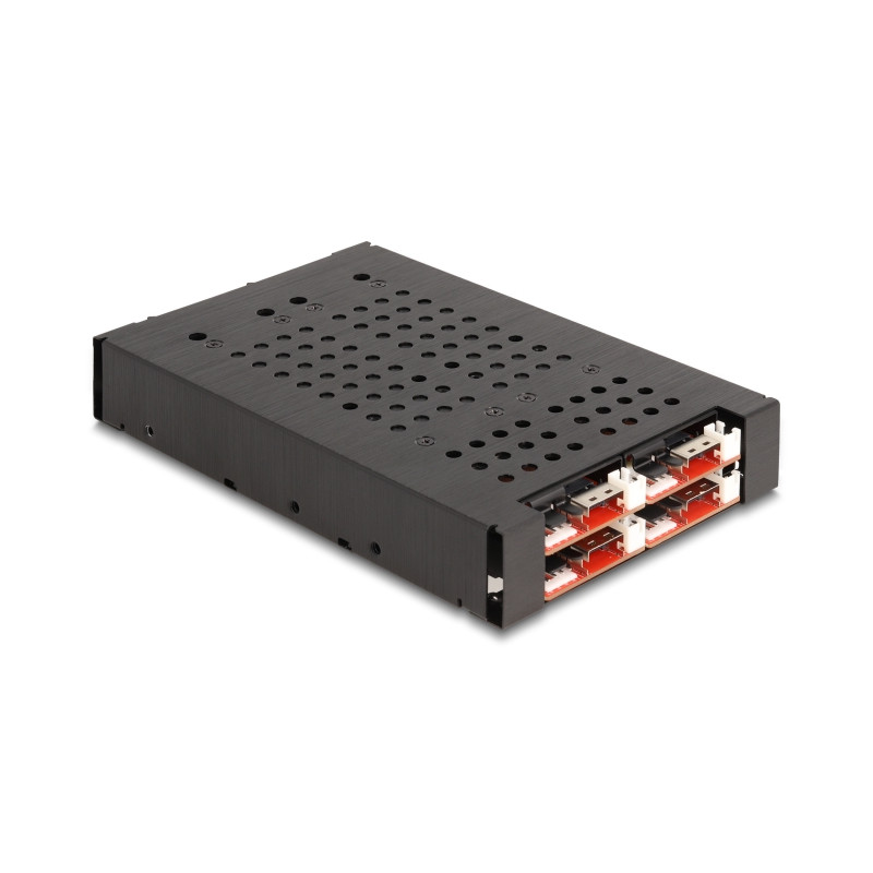 Delock 3.5″ Wechselrahmen für 4 x M.2 NVMe SSD mit Slim SAS SFF-8654 Anschluss