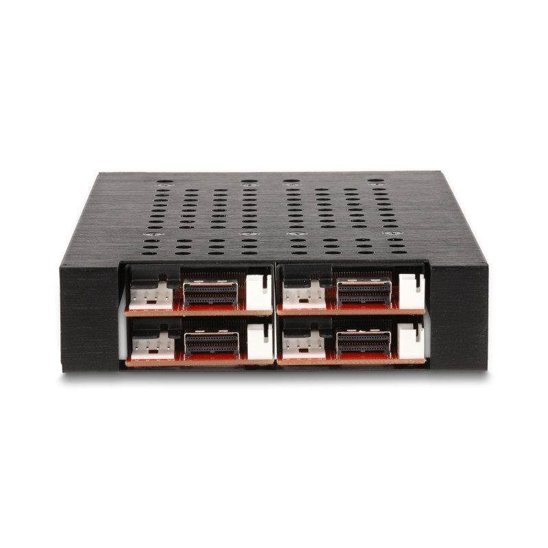 Delock 3.5″ Wechselrahmen für 4 x M.2 NVMe SSD mit Slim SAS SFF-8654 Anschluss