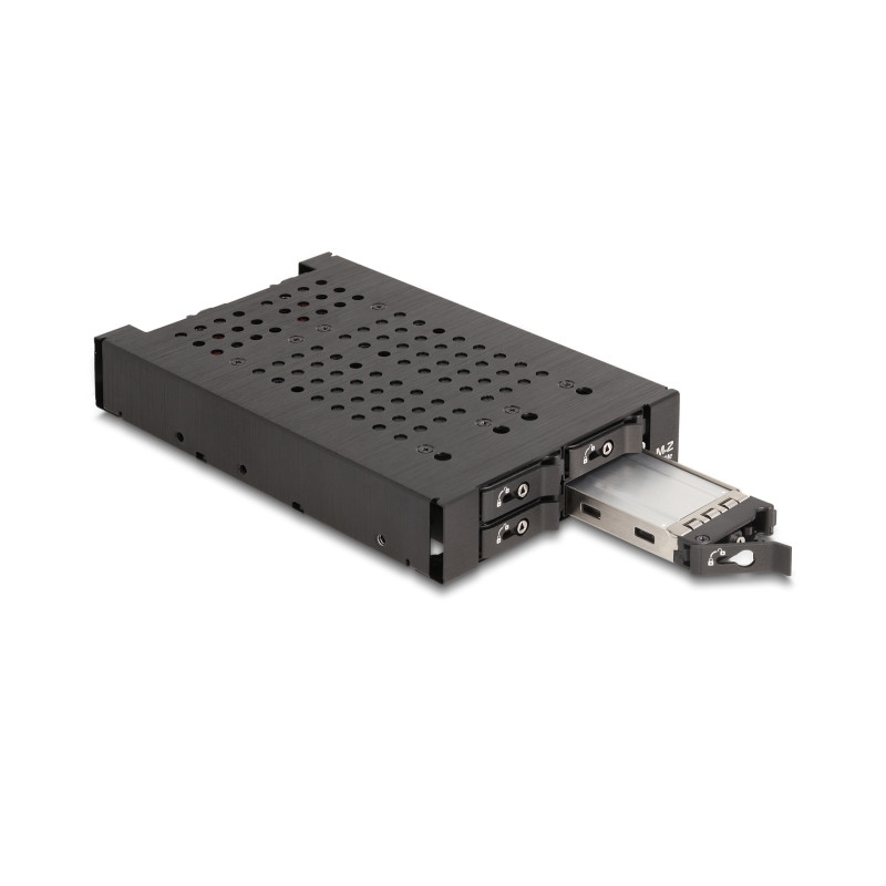 Delock 3.5″ Wechselrahmen für 4 x M.2 NVMe SSD mit Slim SAS SFF-8654 Anschluss
