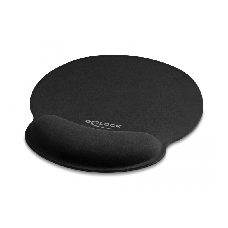 Delock Ergonomisches Mauspad mit Handballenauflage schwarz 252 x 227 mm