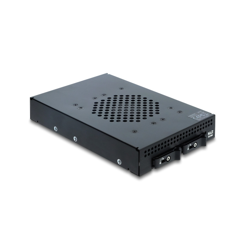 Delock 3.5″ Wechselrahmen für 2 x M.2 NVMe SSD mit Slim SAS SFF-8654 Anschluss