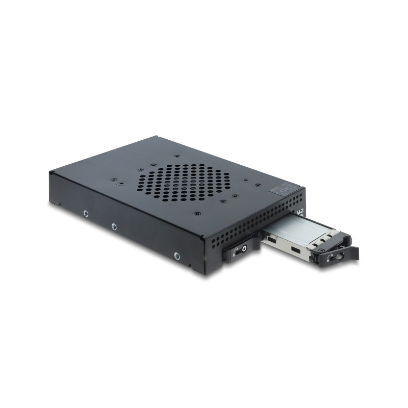 Delock 3.5″ Wechselrahmen für 2 x M.2 NVMe SSD mit Slim SAS SFF-8654 Anschluss