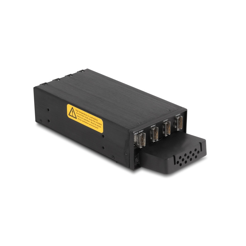 Delock Slim Bay Wechselrahmen für 4 x M.2 NVMe SSD mit Slim SAS SFF-8654 Anschluss
