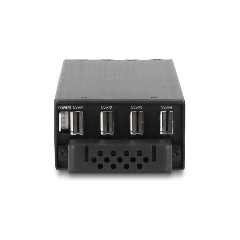 Delock Slim Bay Wechselrahmen für 4 x M.2 NVMe SSD mit Slim SAS SFF-8654 Anschluss