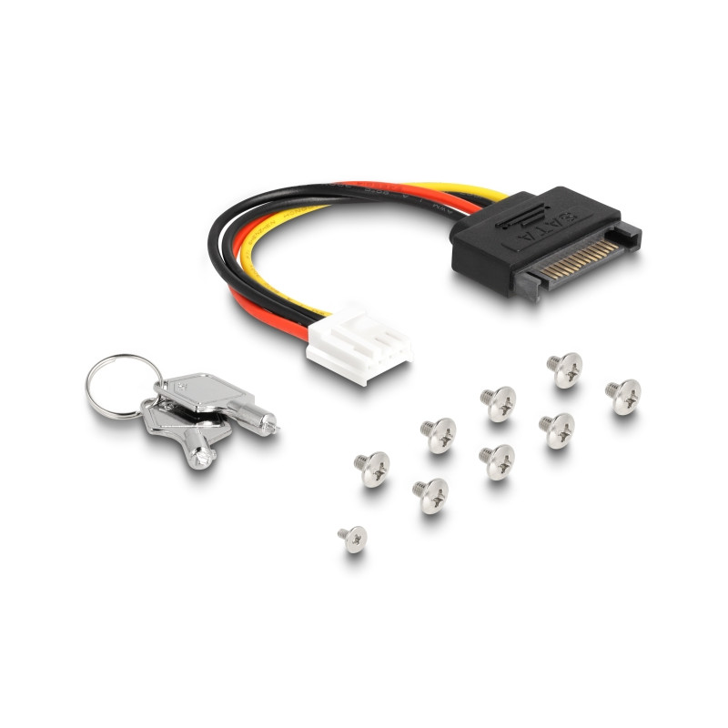 Delock Slim Bay Wechselrahmen für 4 x M.2 NVMe SSD mit Slim SAS SFF-8654 Anschluss