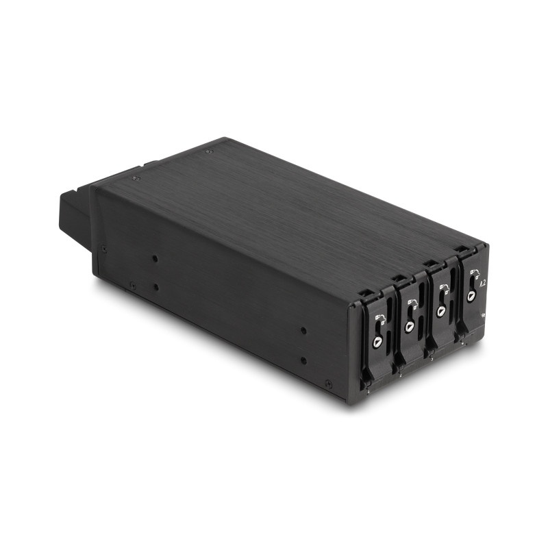 Delock Slim Bay Wechselrahmen für 4 x M.2 NVMe SSD mit Slim SAS SFF-8654 Anschluss
